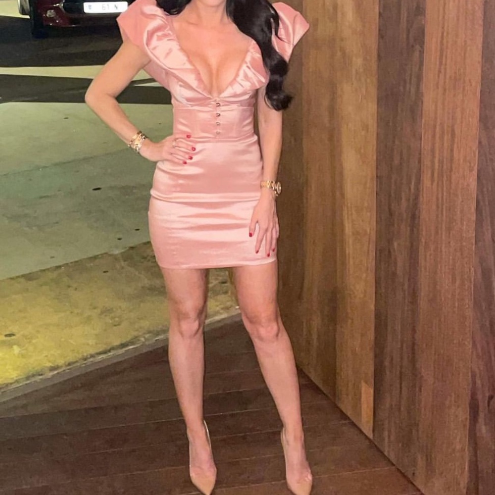 Pink blush mini dress